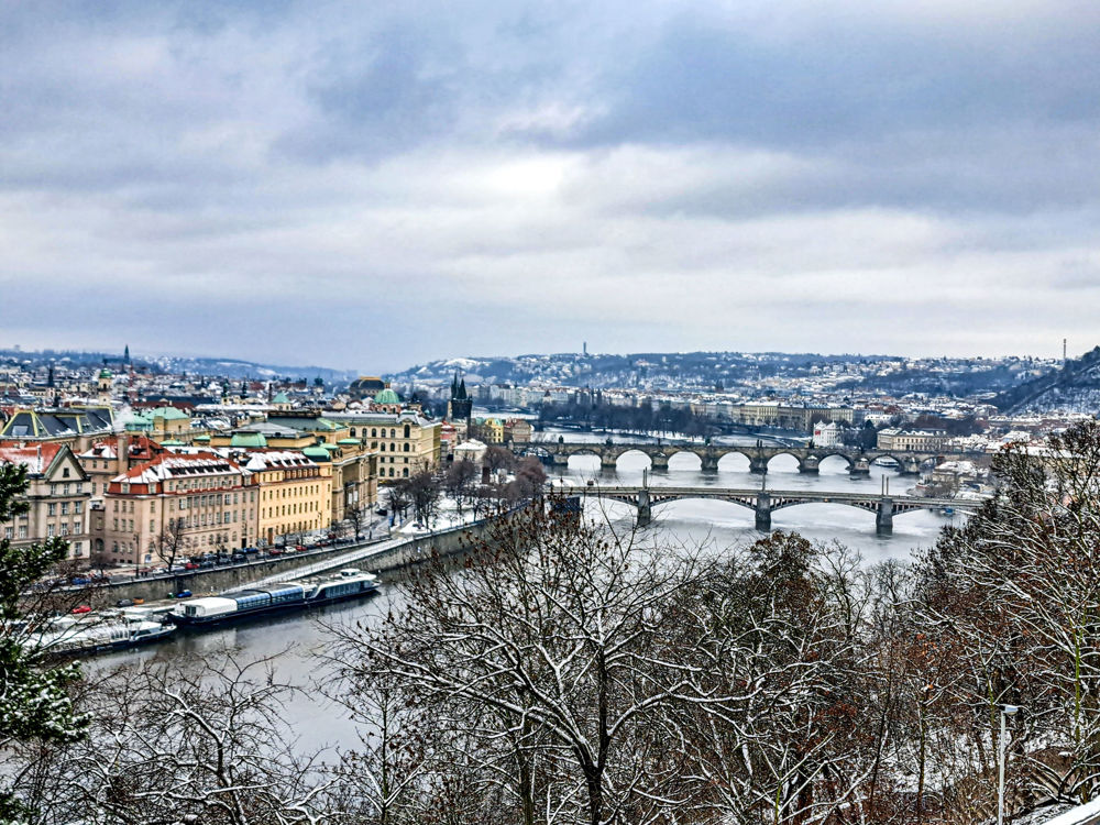 view from Letná park